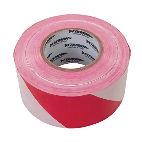 Absperrband rot-weiß Fixman 194216, 70 mm x 500 m