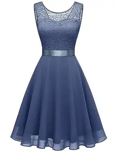 Abendkleid Berylove Damen Elegant Spitze Cocktailkleider für Gäste