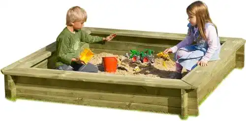 Sandkasten Gartenpirat 180 x 180 x 30 cm aus imprägniertem Holz
