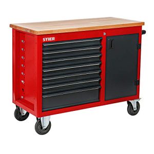Fahrbare Werkbank Stier mit 7 Schubladen und Tür, 925 x 1120 x 520 mm