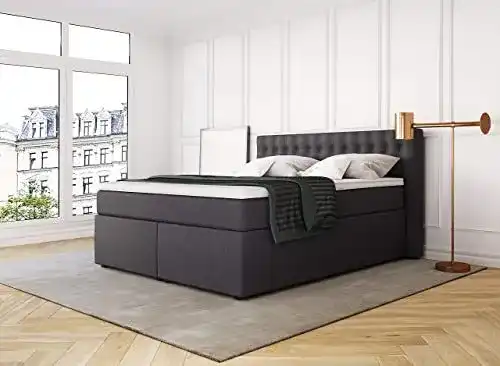 Boxspringbett Jumbo King 180×200 cm mit 7-Zonen TFK Härtegrad H3
