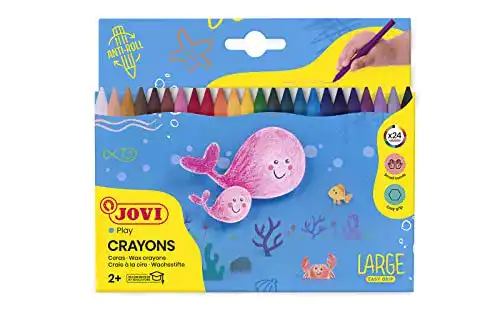 Wachsmalstifte Jovi Plasticolor, 6-kantig, ab 3 Jahren, geruchlos