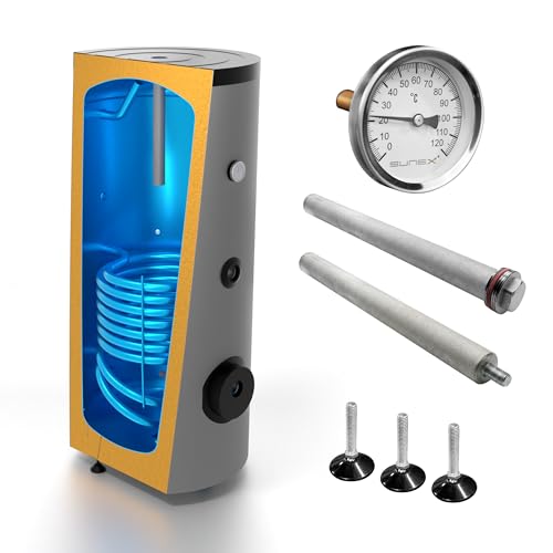Warmwasserspeicher 200 Liter mit 1 Wärmetauscher von Sunex