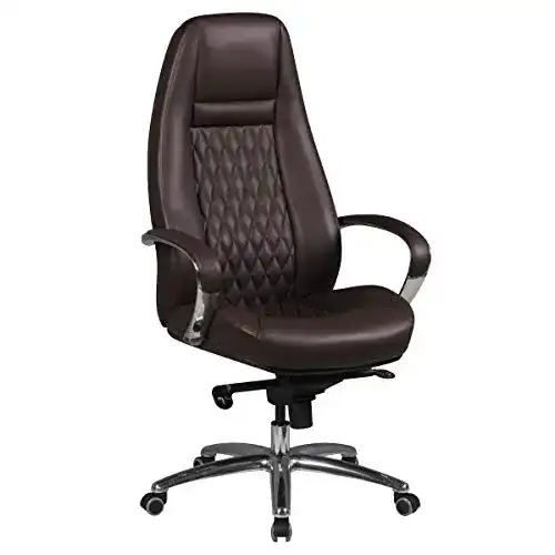 Bürostuhl aus Echtleder von FineBuy Austin Ergonomischer Chefsessel