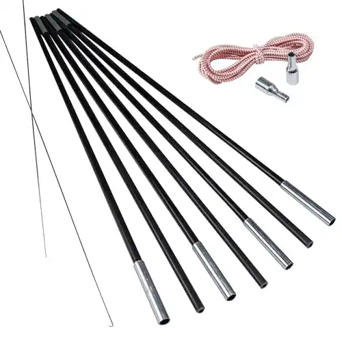 Zeltstangen aus Fiberglas mit Ø 7,9 mm und 400 cm Länge – 7 Segmente