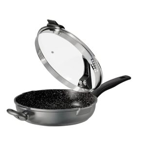 Stoneline Future Schmorpfanne 28 cm mit Siebglasdeckel und Induktion