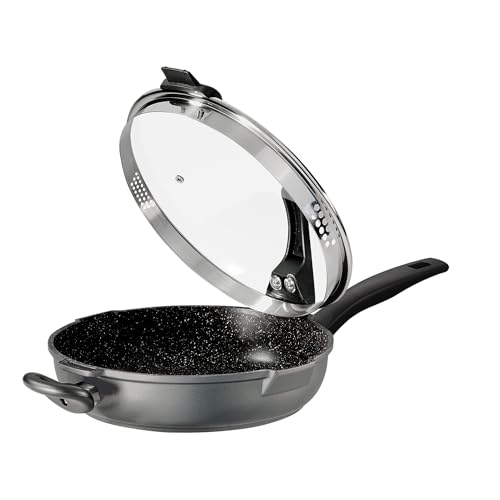 Stoneline Future Schmorpfanne 28 cm mit Siebglasdeckel und Induktion