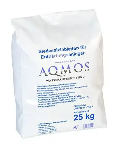 Regeneriersalz AQMOS für Wasseraufbereitung – Salztabletten 25 kg