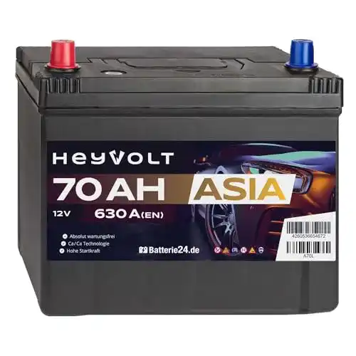 AGM-Batterie 70 Ah HeyVolt Asia 12V Starterbatterie