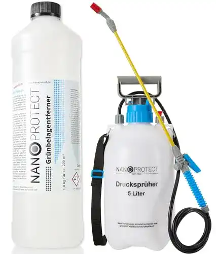 Algenentferner Nanoprotect Konzentrat für Grünbelag und Fassadenreinigung
