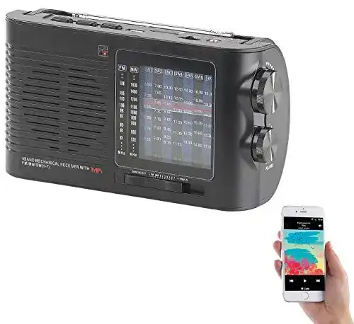 Weltempfänger auvisio Kurzwellenradio mit Bluetooth und 9-Band-Funktion