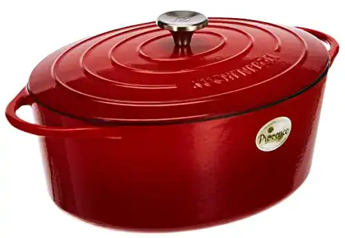 Gusseisen Bräter Küchenprofi mit Deckel, rot, 33 cm
