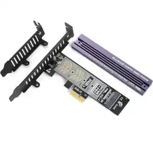 Eluteng M.2 NVMe zu PCIe 4.0 X1 Adapter Karte mit Kühlkörper