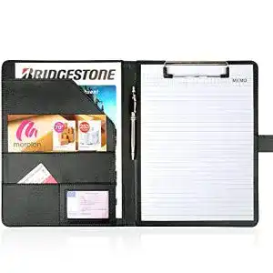 Klemmbrett H&S A4 Schreibmappe aus Kunstleder mit Schlaufe