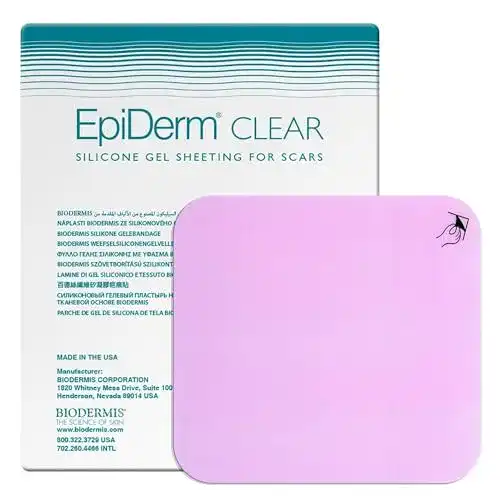 Narbenpflaster Biodermis Epiderm aus transparentem Silikon