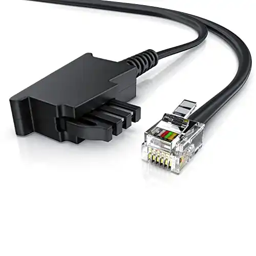 Telefonkabel CSL 10m TAE-F Stecker auf RJ11 Stecker