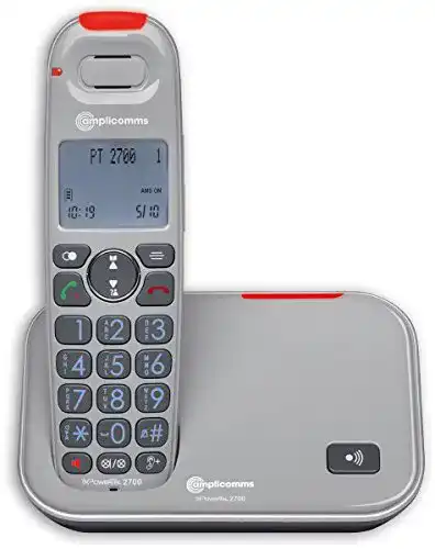 Seniorentelefon schnurlos Amplicomms PowerTel 2700 mit Großtasten
