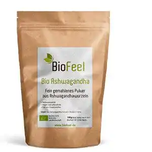 Ashwagandha Pulver von BioFeel, Bio Qualität, 100g