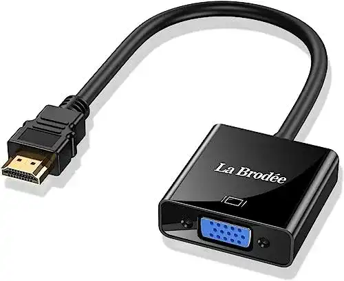 VGA zu HDMI Adapter für 1080P Computer, Laptop, Projektor und Monitor