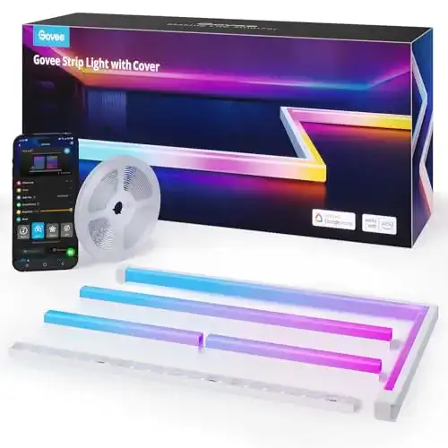 Govee RGBIC LED Strip 5M mit Profil für vielseitige Beleuchtung