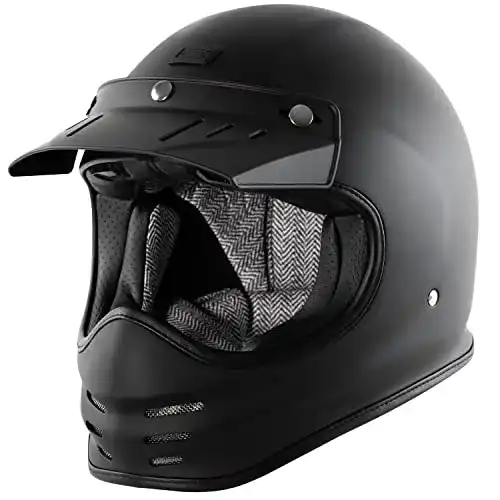 Origine Motorradhelm Vintage Motocross-Helm aus Glasfaser