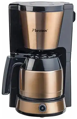 Bestron Filterkaffeemaschine für 8 Tassen mit Thermokanne