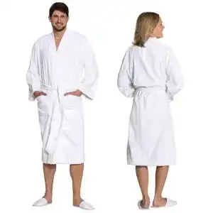Bademantel Unisex Zollner in Weiß – Hautfreundlich und Saugstark