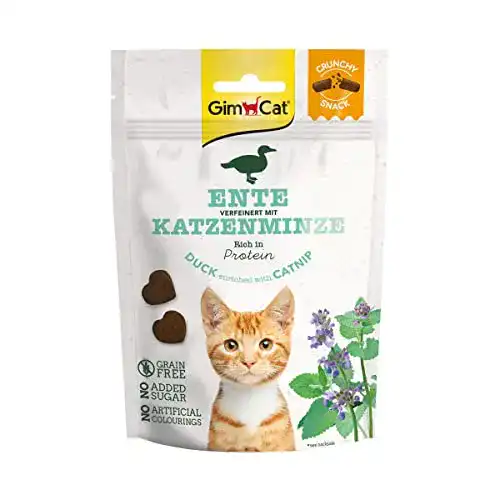 GimCat Crunchy Snacks Ente mit Katzenminze für Katzen