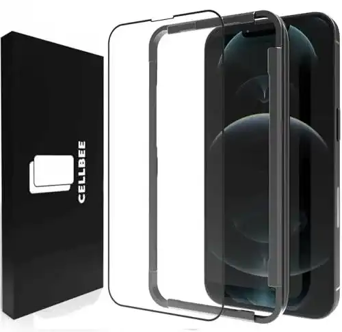 Panzerglas für iPhone 13 Mini von Cellbee Displayschutz und Applikator