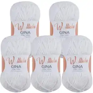 Chenille-Wolle Wollidu Gina Garn für Stricken und Häkeln – 5 x 100g