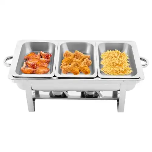 Chafing Dish DIFU 9L mit 3 Grid für professionelle Warmhaltung von Speisen