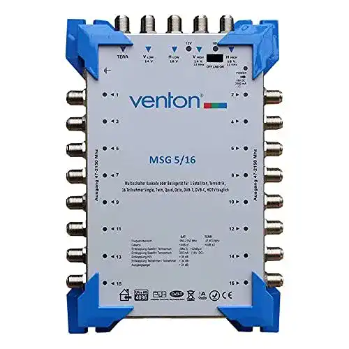 Venton Multischalter 5×16 für Satellitenempfang und Verteilung