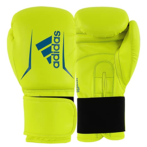 Adidas Unisex Boxhandschuhe Speed 50, Gelb/Blau, 6 Oz