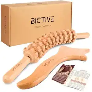 Massageroller für Cellulite und Lymphdrainage aus Buchenholz