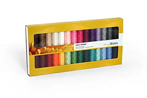 Mettler Polysheen Maschinenstickgarn, 28-teiliges Set in verschiedenen Farben