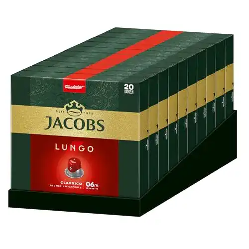 Jacobs Lungo Classico Kaffeekapseln – Intensität 6 von 12