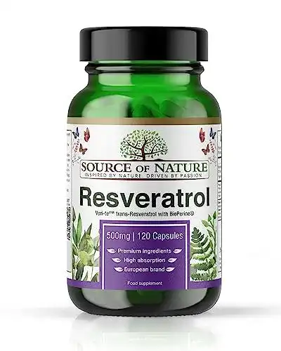 Resveratrol Kapseln von Source of Nature mit 500mg Trans-Resveratrol