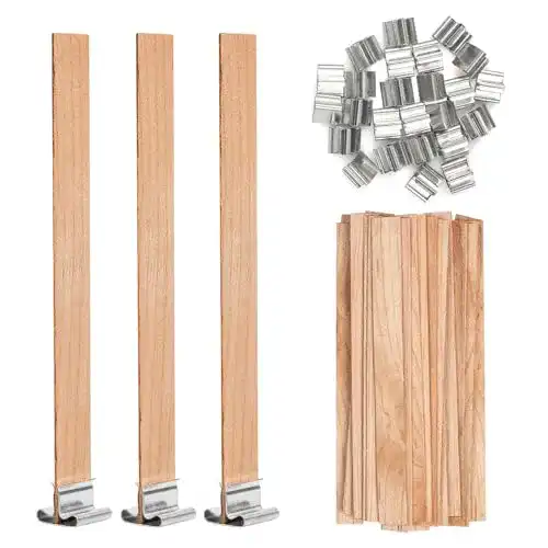Holzdocht VABNEER 50 Stück für Kerzen – Dochte aus Holz für DIY