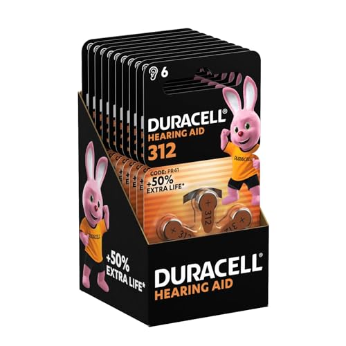 Hörgerätebatterien Duracell Größe 312 im 60er Pack