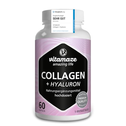 Hyaluron-Kollagen-Kapseln von Vitamaze – Collagen Kapseln im Vergleich