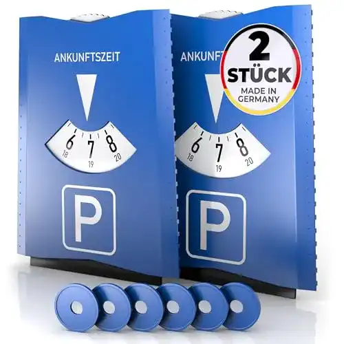 Parkscheibe DIYexpert 2er Pack Kunststoff mit Saugnäpfen