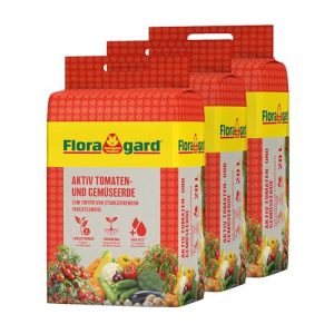 Tomatenerde Floragard 4 x Aktiv-Tomaten- und Gemüseerde 20 L