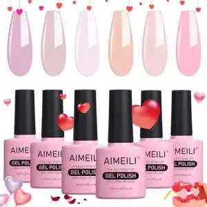 UV Nagellack Set Aimeili mit 6 ablösbaren Gellacken