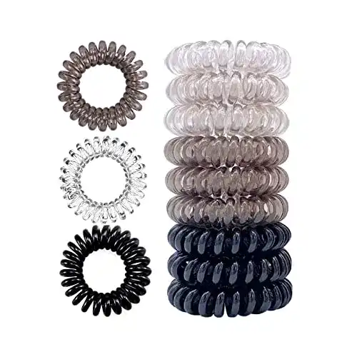 Spiral-Haargummi Olisang 9 Stück elastische Haargummis in 3 Farben