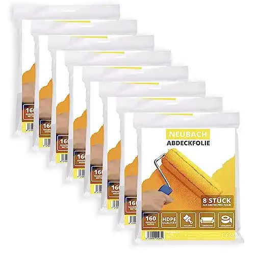Abdeckfolie Neubach 8er Pack 4×5 m für Malerarbeiten