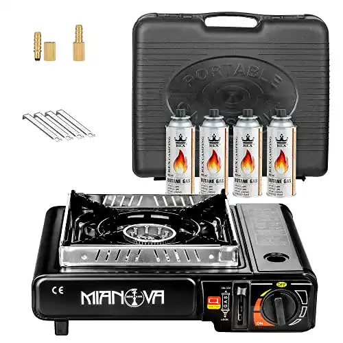 Gasgrill mit Kartusche Mianova Campingkocher für Outdoor Nutzung