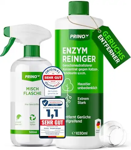 Geruchsneutralisierer Prinox 1030ml Enzymreiniger Konzentrat mit Mischflasche