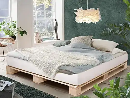 Palettenbett Möbel-Eins Paletti Massivholzbett