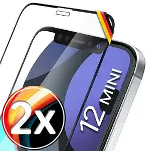 iPhone 12 Mini Panzerglas Utection 2X Full Screen Schutzglas