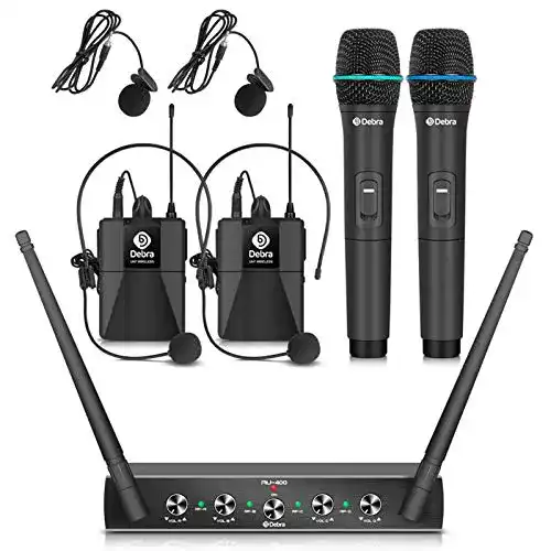 Funkmikrofon D Debra Audio AU400 Pro UHF 4-Kanal-System